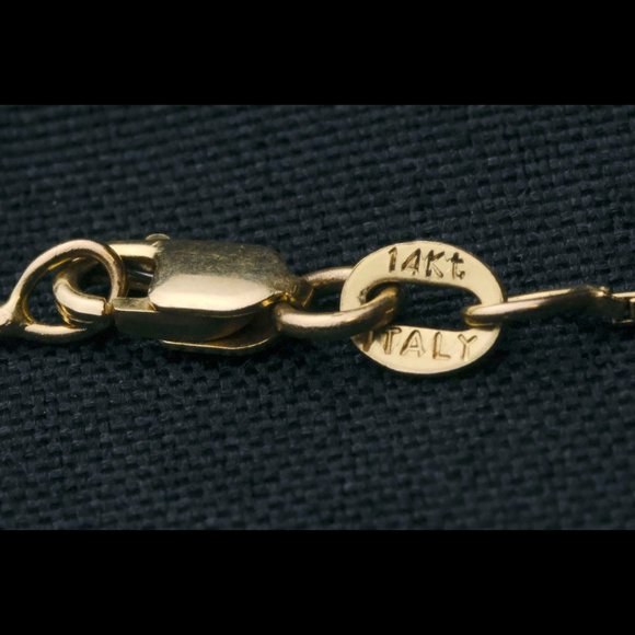 European-Cut Diamond Pendant on 14k Gold Chain - Picture 10 of 12